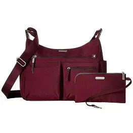 Baggallini Anywhere Large Hobo Tote with rfid phone wristlet