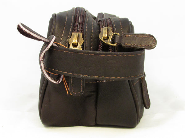 Dorado Leather Double Zip Shave Kit 115