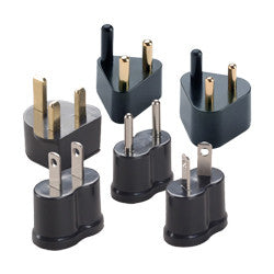 P6B Set of 6 Nongrounded Adaptor Plugs Modifies outlets worldwide. TYPES: A, B, C, D, E, F