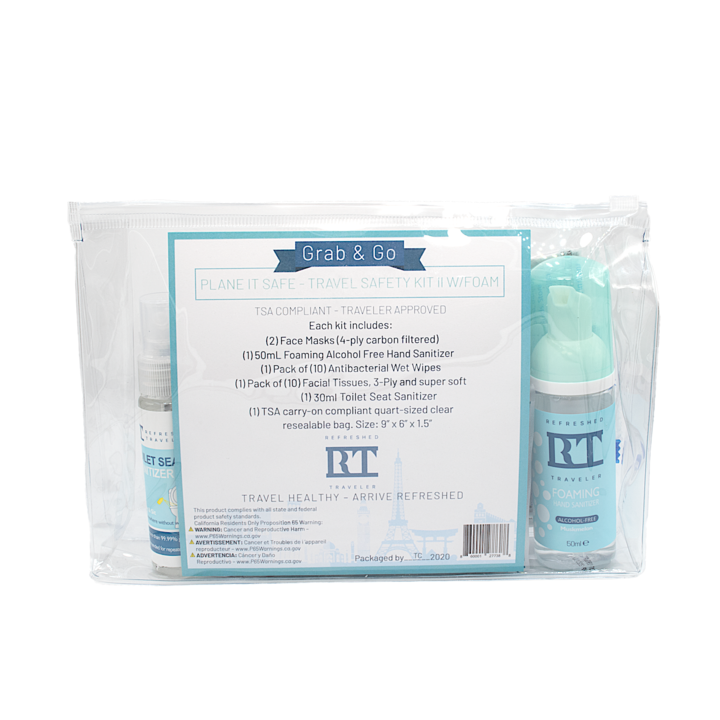 PLANE IT SAFE TRAVEL SAFETY KIT II with FOAM California