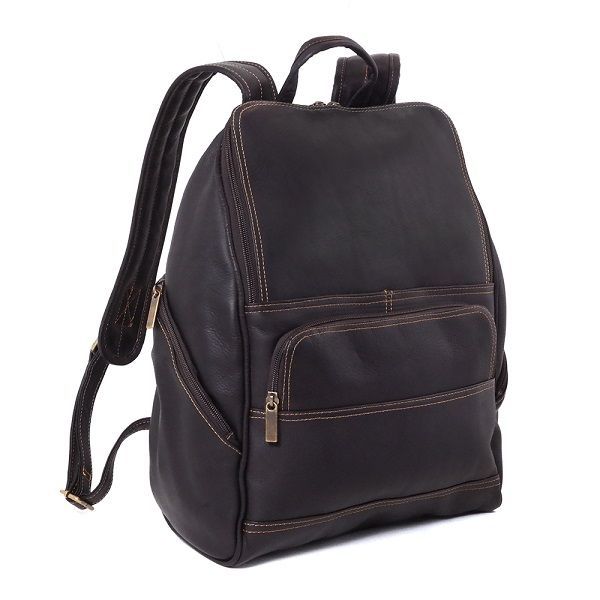 DayTrekr Leather Slim Backpack