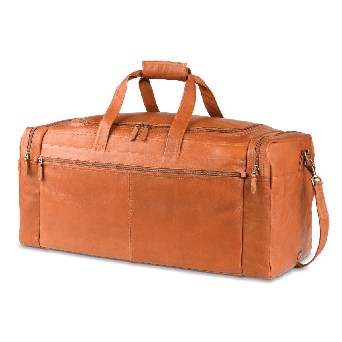 Duffle bag with end pockets sale