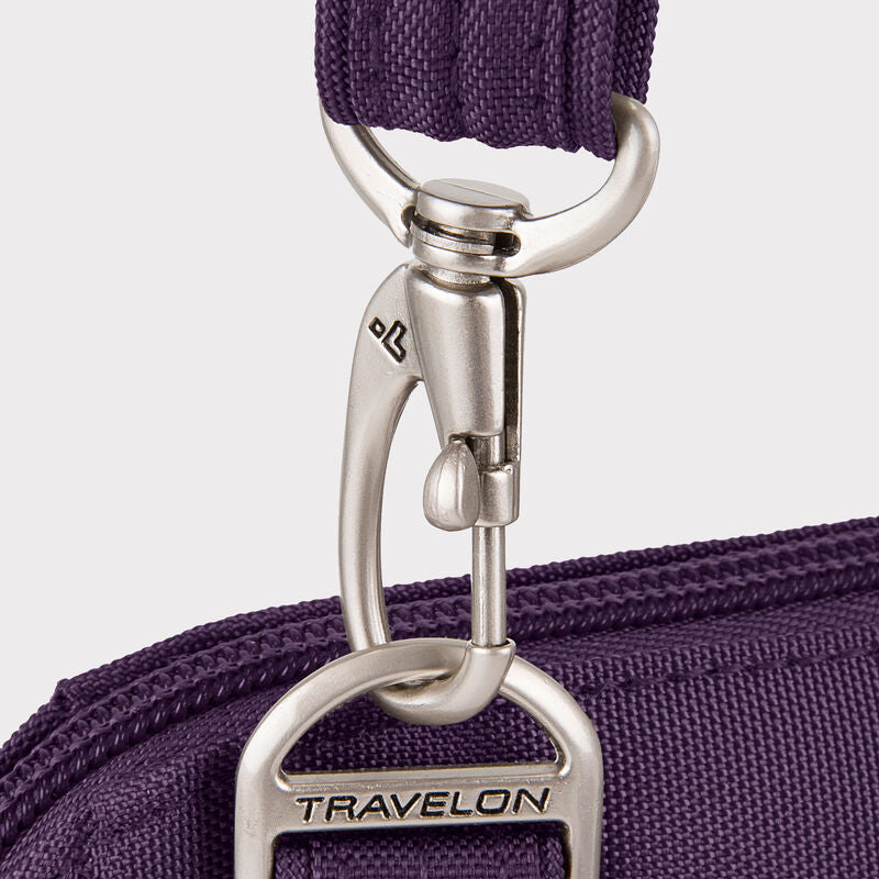 Travelon Anti-Theft Convertible Hobo crossbody bag. Magenta.